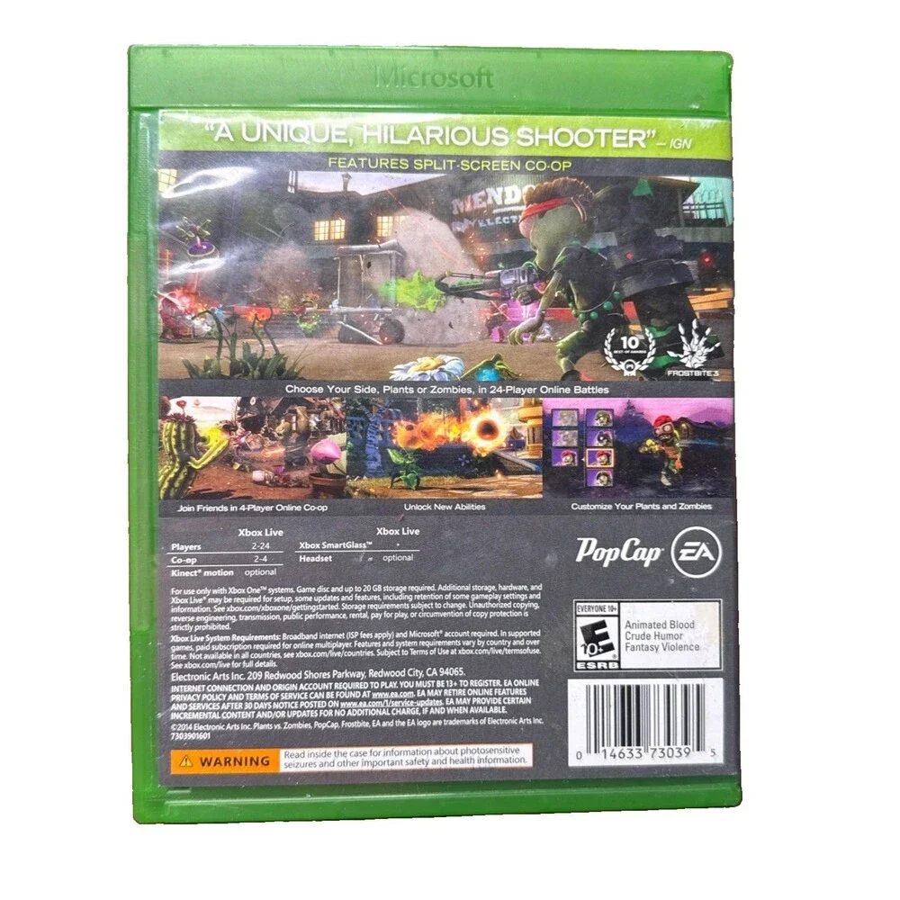 Plants vs. Zombies: Garden Warfare - XBOX ONE - TESTED WORKING